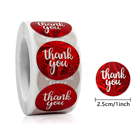 Self-Adhesive Paper Thank You Roll Stickers X-PAAG-PW0001-150A-1