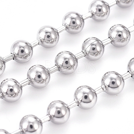 Tarnish Resistant 304 Stainless Steel Ball Chains CHS-A002B-4.0mm-1