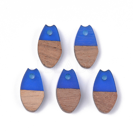 Resin & Walnut Wood Pendants RESI-S358-12A-1