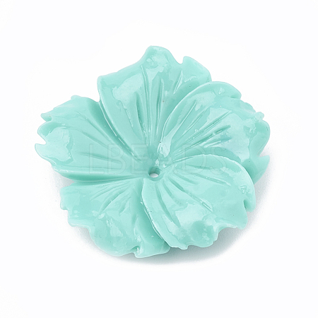 Dyed Synthetic Coral Bead Caps CORA-N002-3-02F-1
