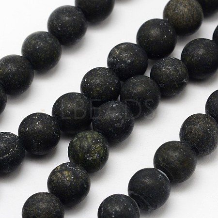 Natural Serpentine/Green Lace Stone Beads Strands G-D676-10mm-1