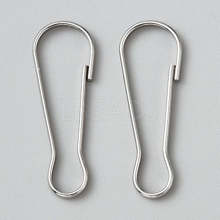 304 Stainless Steel Push Gate Snap Keychain Clasp Findings STAS-WH20010-005P-03-1