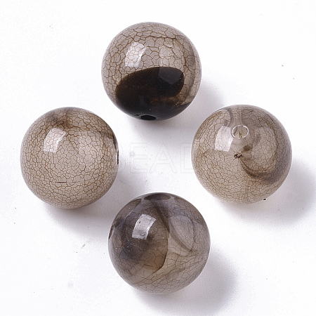 Transparent Crackle Acrylic Beads CACR-N003-04D-03-1