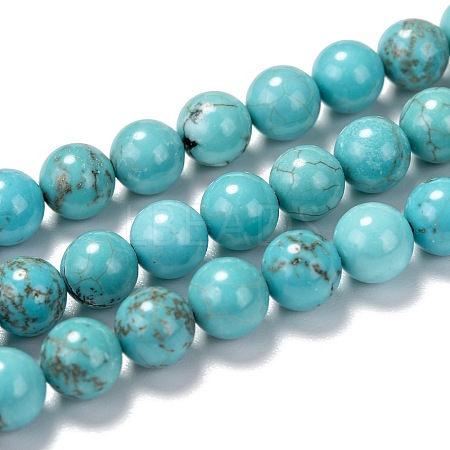 Natural Magnesite Beads Strands G-L555-02-6mm-A-1