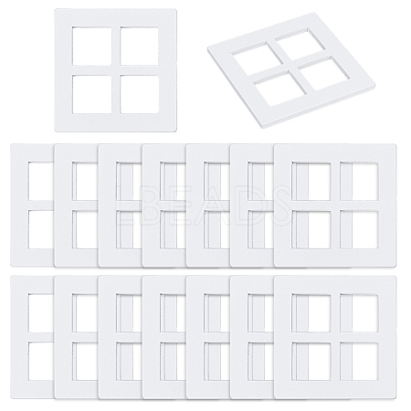 Mini Wood Dollhouse Window Furniture Accessories AJEW-WH0567-99-1