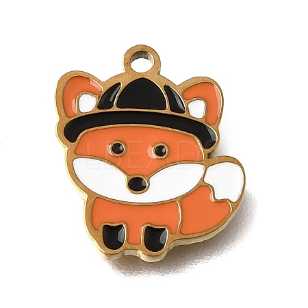 304 Stainless Steel Enamel Pendants SA-CBAA2E4-10F-G-1