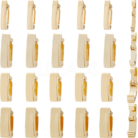 SUNNYCLUE 32Pcs 4 Styles Eco-Friendly Brass Watch Band Clasps KK-SC0004-08-1