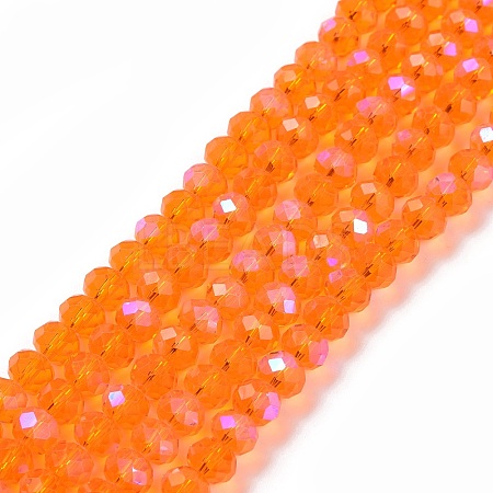 Electroplate Glass Beads Strands EGLA-A034-T6mm-L07-1