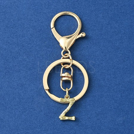 Alloy Initial Letter Charm Keychains KEYC-YW00006-26-1
