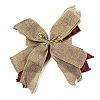 Christmas Linen Big Bowknot Decorations AJEW-M041-01B-3