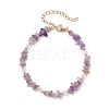 Natural Amethyst Chip Beaded Bracelets for Women BJEW-JB11742-03-2