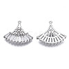 Brass Micro Pave Clear Cubic Zirconia Pendants ZIRC-S069-005P-2
