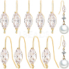 12Pcs Brass Horse Eye Earring Hooks KK-BC0008-75-1