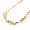 304 Stainless Steel Oval Link Bracelet for Women BJEW-G640-07G-2