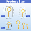 600Pcs 3 Size Iron Screw Eye Pin Peg Bails IFIN-SP0001-05G-2