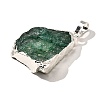 Raw Rough Natural Dyed Quartz Crystal Pendants G-G895-05S-09-2