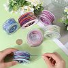 SUNNYCLUE 6 Rolls 6 Colors Segment Dyed Polyester Thread NWIR-SC0001-02-3