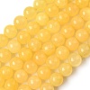 Natural Yellow Jade Bead Strands G-K121-01-8mm-5