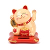 ABS Plastic Solar Powered Maneki-neko Figurines DJEW-B017-01A-02-1