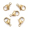 Ion Plating(IP) 304 Stainless Steel Lobster Claw Clasps X-STAS-H353-D-02G-2