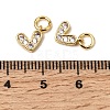 Brass Micro Pave Cubic Zirconia Charms ZIRC-F111-08G-09-3