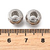 925 Sterling Silver Cubic Zirconia European Beads STER-F061-08P-2