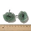 Natural Green Aventurine Copper Wire Wrapped Pendants G-K338-06P-06-3