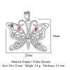 Brass Micro Pave Colorful Cubic Zirconia Pendants ZIRC-OY011-01P-2