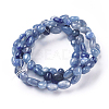 Dyed & Heated Natural Blue Aventurine Bead Stretch Bracelets BJEW-K213-02-1