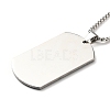 201 Stainless Steel Rectangle with Constellations Pendant Necklace for Women NJEW-G015-01H-2