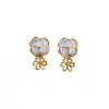 Brass Stud Earring Findings KK-N233-379-3