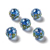 AB Color Transparent Crackle Acrylic Round Beads OACR-A013-04B-2