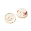 Natural Shell Flat Round Buttons with Carved Rim Recessed Center SH-CBA18B6-02B-05-2