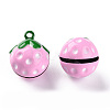 Baking Paint Brass Bell Pendants KKB-S002-012A-2