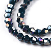 Opaque Solid Color Electroplate Glass Beads Strands LS-EGLA-A039-P2mm-B09-2