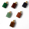 Natural & Synthetic Mixed Gemstone Openable Perfume Bottle Pendants G-R478-002-G-2