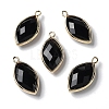 Natural Obsidian Pendants G-B009-01G-W-1