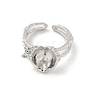 Brass Cup Peg Open Cuff Ring Settings LS-KK-G518-10P-03-2
