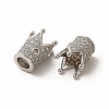Rack Plating Brass Micro Pave Cubic Zirconia Beads ZIRC-C043-01P-2