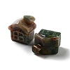 Natural Indian Agate Carved House Figurines DJEW-P015-01H-2