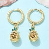Brass Cubic Zirconia Hoop Earrings EJEW-Q015-02G-A-1