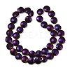 Electroplated Natural Lava Rock Beads Strands G-K388-01C-1