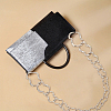 Zinc Alloy Curb Chain Bag Tape PALLOY-WH0079-10P-RS-7