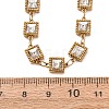 304 Stainless Steel Glass Link Chain Necklaces SA-CBA725A-25C-G-5