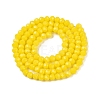 Opaque Solid Color Imitation Jade Glass Beads Strands EGLA-A044-P4mm-D04-3
