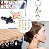 1200Pcs 2 Colors Iron Screw Eye Pin Peg Bails IFIN-YW0004-11-5