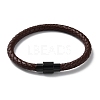 Leather Braided Round Cord Bracelet BJEW-F460-02EB-1
