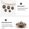 Olycraft 50Pcs 5 Style 4-Hole Brass Buttons BUTT-OC0001-19-4