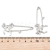 Bowknot 304 Stainless Steel Safety Pins Brooch Findings SA-CBA098D-12A-P-3