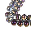 Electroplate Baking Paint Transparent Glass Beads Strands GL-N005-02A-C04-3